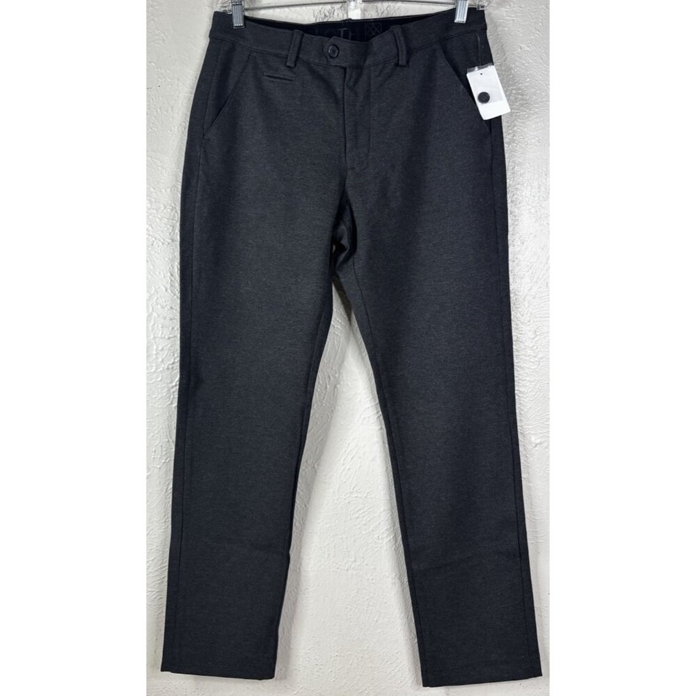 Soft Cloth Men  34R (Actual 34x30.5) Charcoal Grey Comfy Dress Pants RV $125 NWT